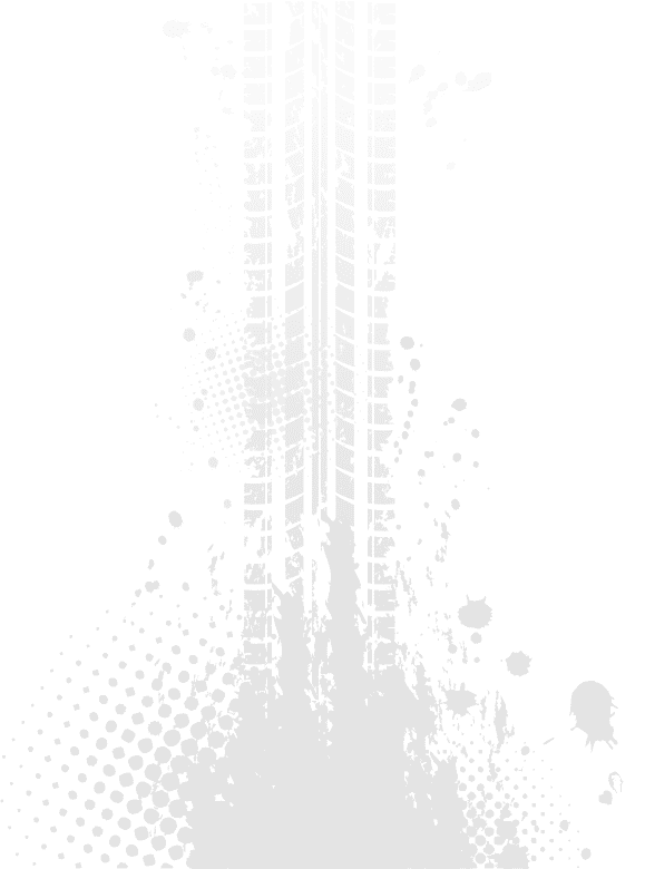 Abstract black grunge design featuring tire tread patterns, ink splatters, and dotted halftone textures on a transparent background, evoking the high-energy and dynamic atmosphere of karting in an urban setting.